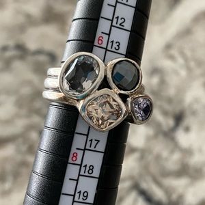 Silpada retired multi colors stone ring